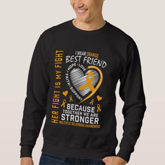 Bester Freund Multiple Sklerose-Bewusstseins-Inspi Sweatshirt (Vorderseite)