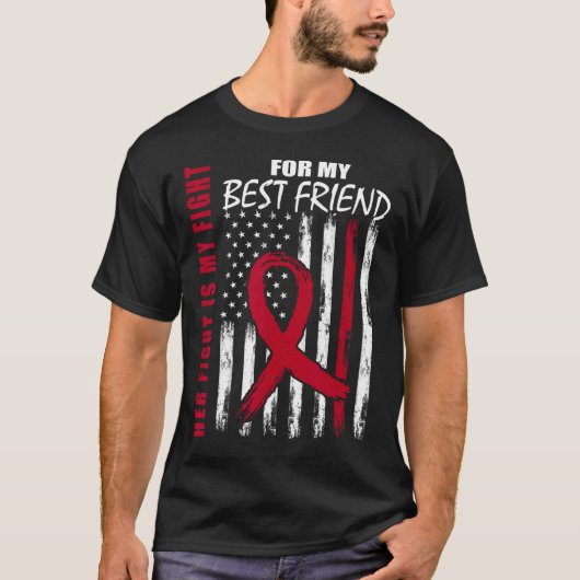 Bester Freund Multiples Myelom-Bewusstsein Amerika T-Shirt (Vorderseite)