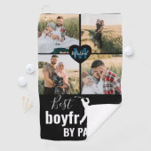 Bester Freund nach Par Foto Collage Monogram Golfhandtuch (Insitu)