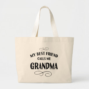 Bester Freund nennt mich Oma Familie Großmutter xo Jumbo Stoffbeutel