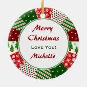 BESTER FREUND oder jeder-Weihnachtsgeschenk Keramik Ornament (Hinten)