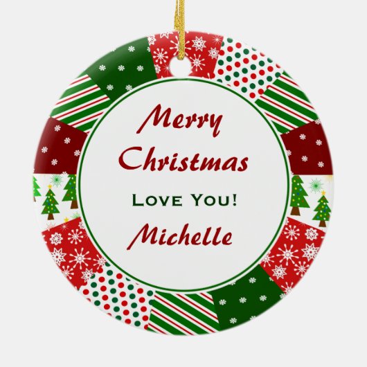 BESTER FREUND oder jeder-Weihnachtsgeschenk Keramik Ornament (Hinten)