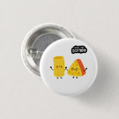 Bester Freund Pasta und Käse Button (Vorne & Hinten)