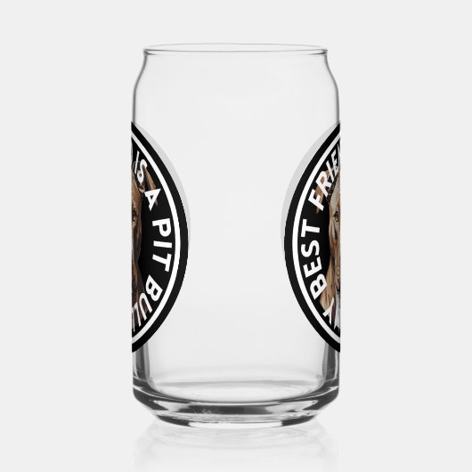 Bester Freund Pit Bull Terrier Dosenglas (Links)