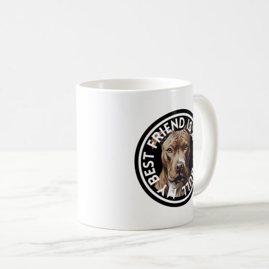 Bester Freund Pit Bull Terrier Kaffeetasse (VorderseiteRechts)