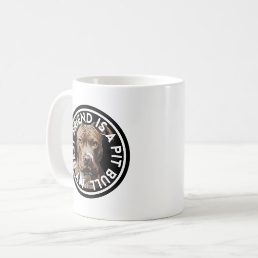 Bester Freund Pit Bull Terrier Kaffeetasse (Vorderseite Links)