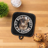Bester Freund Pit Bull Terrier Topflappen (Oben Unten)