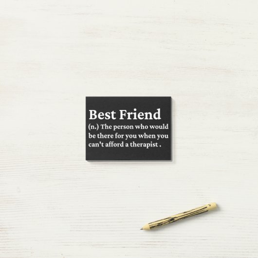 Bester Freund Post-it Klebezettel (Auf Schreibtisch)