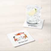 Bester Freund Rechteckiger Pappuntersetzer (Vor Ort)