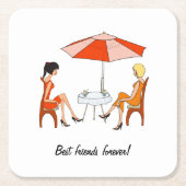 Bester Freund Rechteckiger Pappuntersetzer (Vorderseite)