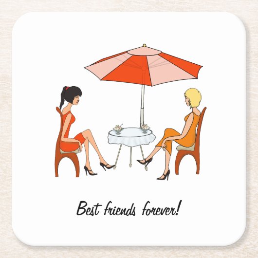 Bester Freund Rechteckiger Pappuntersetzer (Vorderseite)