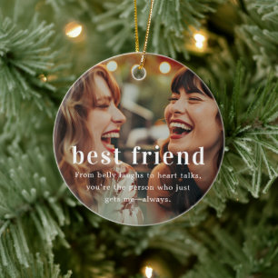 Bester Freund Sentimental Foto Keepake Weihnacht Keramik Ornament