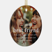 Bester Freund | Sentimental Foto Keepake Weihnacht Keramik Ornament (Rechts)