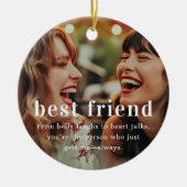Bester Freund | Sentimental Foto Keepake Weihnacht Keramik Ornament (Vorne)