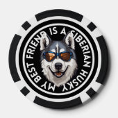Bester Freund Siberian Husky Pokerchips (Rückseite)