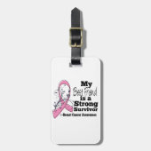 Bester Freund-starker Überlebend-Brustkrebs Gepäckanhänger (Vorderseite vertikal)