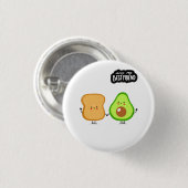 Bester Freund Süßes Essen Avocado auf meinem Toast Button (Vorne & Hinten)