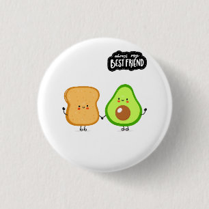 Bester Freund Süßes Essen Avocado auf meinem Toast Button