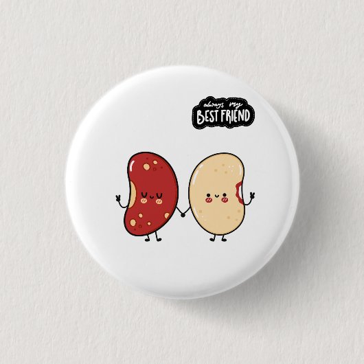 Bester Freund Süßes Essen Button (Vorderseite)