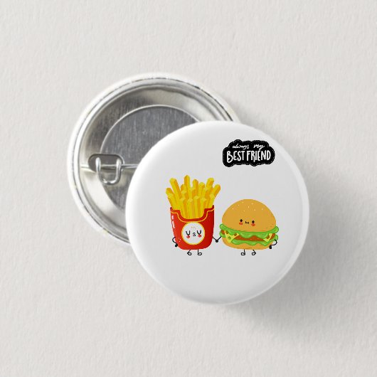 Bester Freund Süßes Essen Button (Vorne & Hinten)