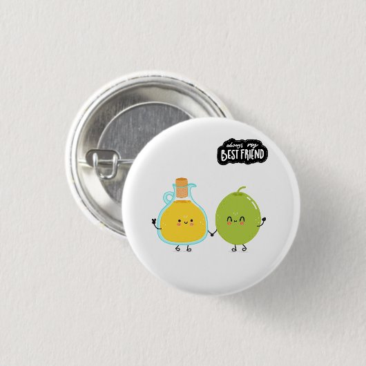 Bester Freund Süßes Essen Button (Vorne & Hinten)
