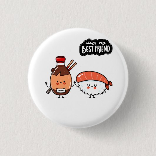 Bester Freund Süßes Essen Button (Vorderseite)