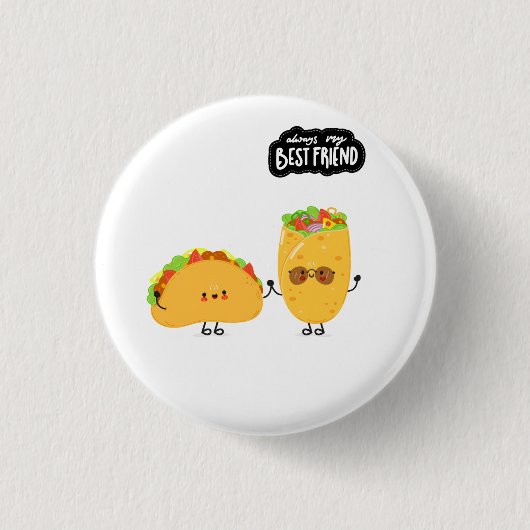 Bester Freund Taco und Burrito Button (Vorderseite)