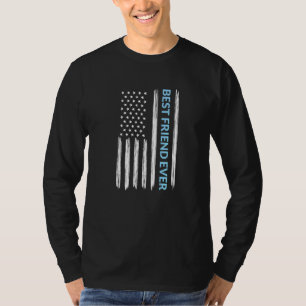 Bester Freund überhaupt Amerikanische Flagge Vinta T-Shirt