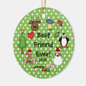 Bester Freund-überhaupt Weihnachtsverzierung Keramik Ornament (Links)