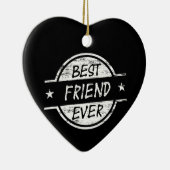 Bester Freund überhaupt weiß Keramik Ornament (Rechts)
