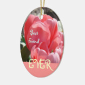 Bester Freund verziert überhaupt rosa BBF Keramikornament (Links)