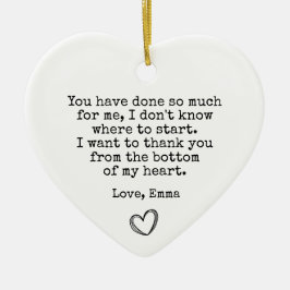 Bester Freund Vielen Dank | Denken an Sie Keramik Ornament