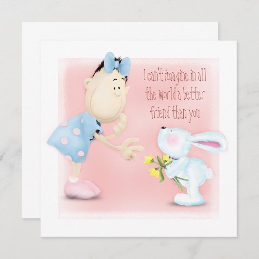 Bester Freund Vielen Dank Karte (Vorne/Hinten)