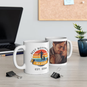 Bester Freund von Par Valentine's Day Golfer Foto Kaffeetasse