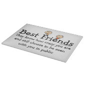 Bester Freund weiß Schneidebrett (Ecke)