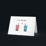 bester Freund witziger süßer Buben Tee Karte<br><div class="desc">niedliche und lustige Karte für Ihren besten Freund mit einem lustigen Tee Pun,  zu meinem besten Tee. Personalisieren Sie jede süße Nachricht im Inneren! Ideal für Ihren besten Freund Geburtstag,  Galentinstag oder jede andere Gelegenheit</div>