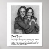 Bester Freund Wörterbuch Definition Hochzeitsgesch Poster (Vorne)