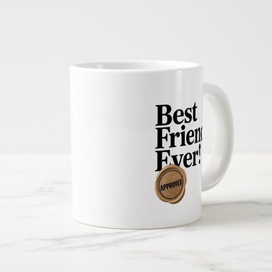 Bester Freund - Zugelassenes Textdesign Jumbo-Tasse (Vorderseite Rechts)