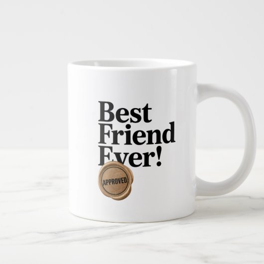 Bester Freund - Zugelassenes Textdesign Jumbo-Tasse (Rechts)