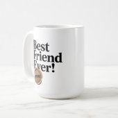Bester Freund - Zugelassenes Textdesign Kaffeetasse (Vorderseite Links)