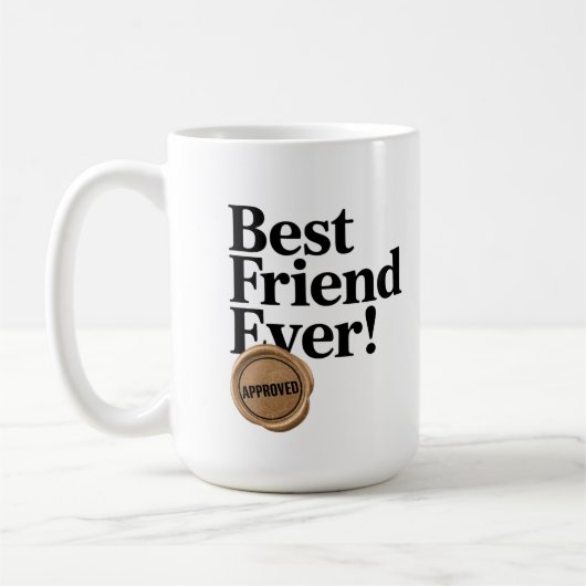 Bester Freund - Zugelassenes Textdesign Kaffeetasse (Links)