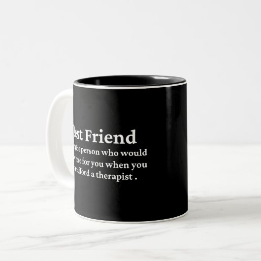 Bester Freund Zweifarbige Tasse (Vorderseite Links)