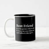 Bester Freund Zweifarbige Tasse (Links)