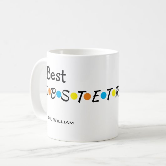 Bester freundlicher Obstetriker je Kaffeetasse (Vorderseite Links)