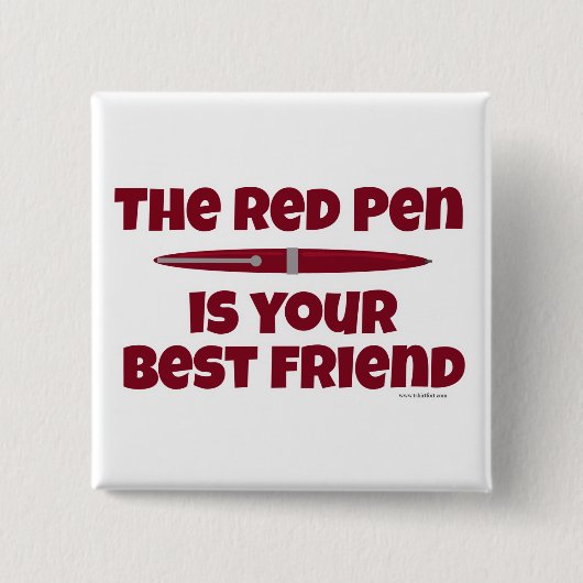 Bester freundlicher Schreibvorgang für Red Pen Edi Button (Vorderseite)
