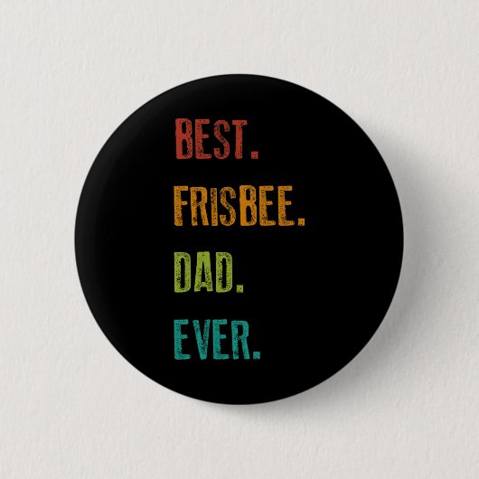 Bester Frisbee-Vater aller Zeiten Vintage Ultimate Button (Vorderseite)