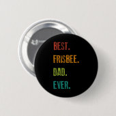 Bester Frisbee-Vater aller Zeiten Vintage Ultimate Button (Vorne & Hinten)
