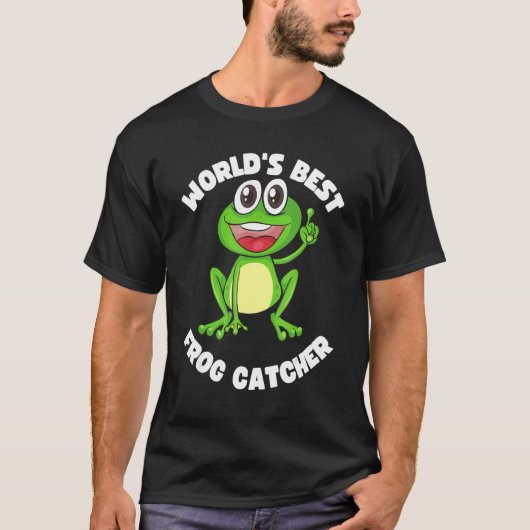 Bester Froschfänger der Welt Kinder Süße Frösche T-Shirt (Vorderseite)
