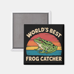 Bester Froschfänger der Welt Lustiges Meme Sarkast Magnet