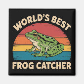 Bester Froschfänger der Welt Lustiges Meme Sarkast Magnet (Vorne)